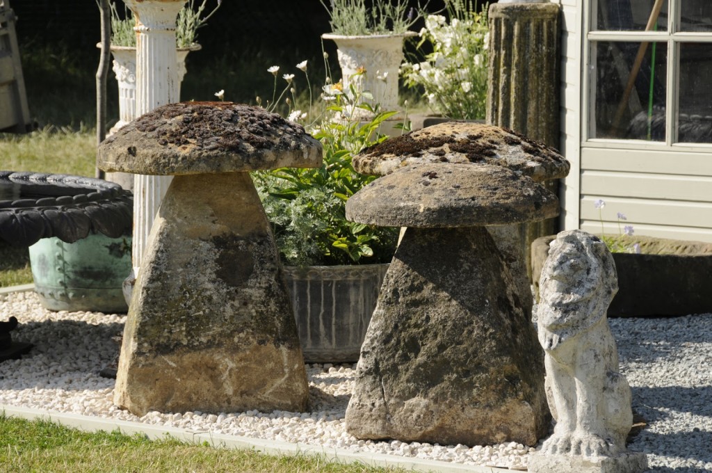 These staddle-stones would provide a focal point in any garden