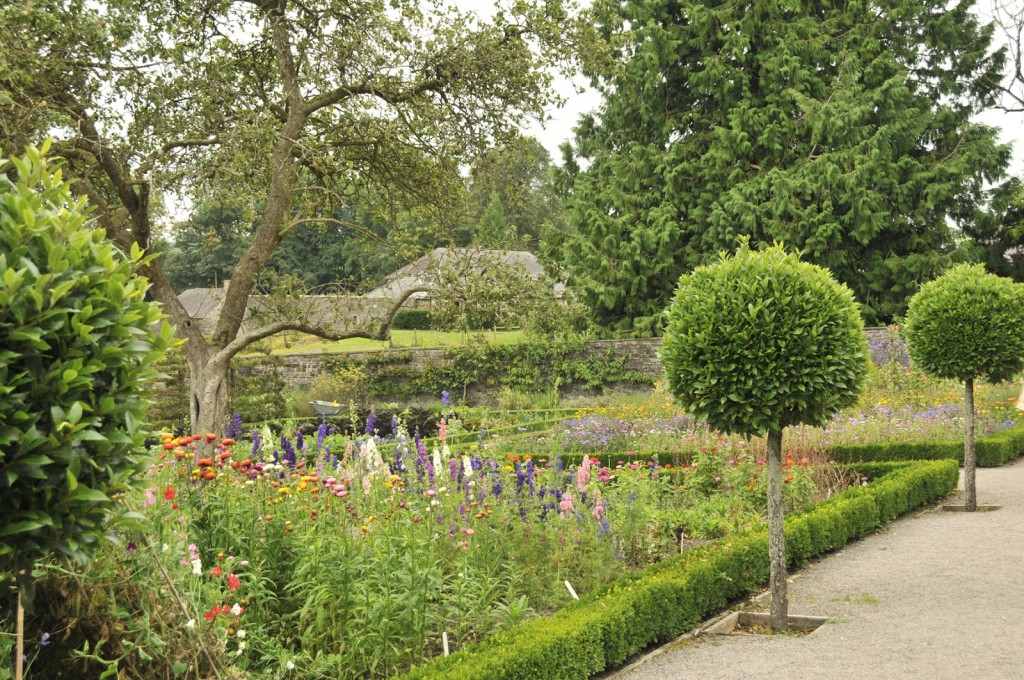 One of the 'nine green gardens' at Aberglasney, Carmarthenshire, Wales