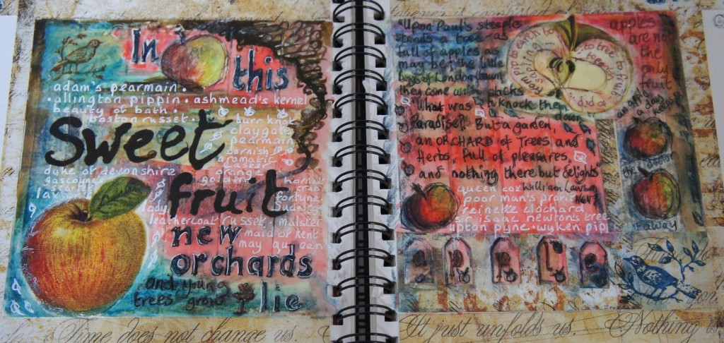 fanciful experimental pages on apples
