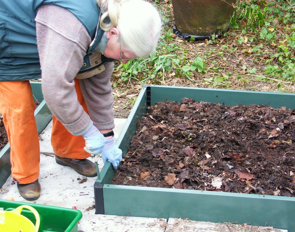 home-made compost raised beds