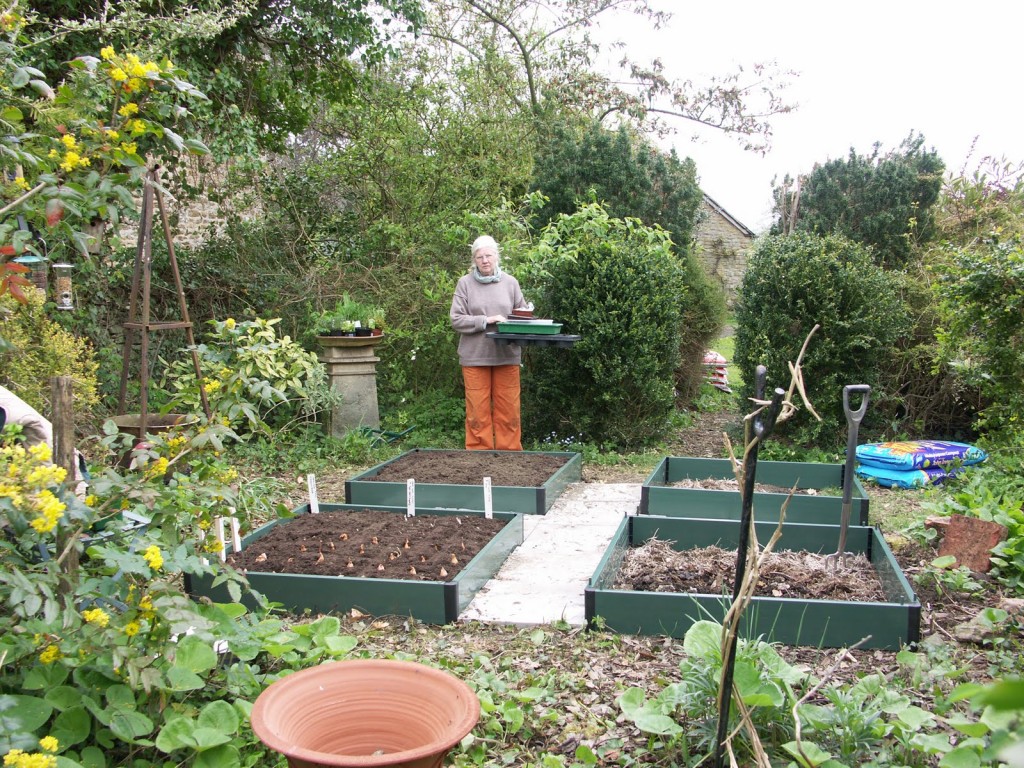 paths laid and beds assembled