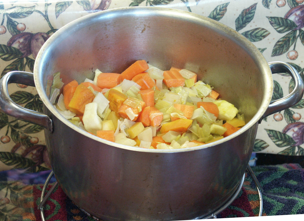 winter vegetables create warming soup