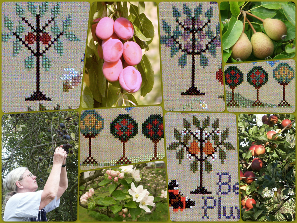 Garden Stitching Fever went wild in the orchard
