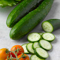 cucumbers and tomatoes