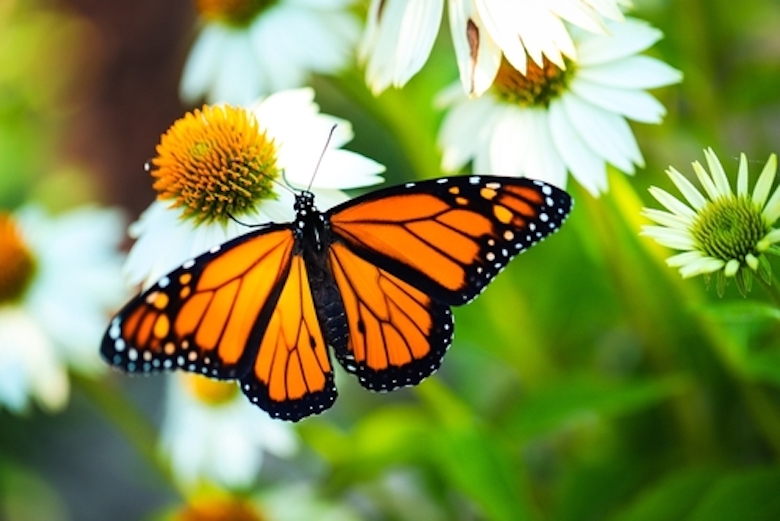 monarch butterfly on coneflower
